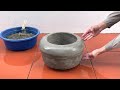 Simple And Beautiful - Easy Way To Mold Plant Pots From Cement With Plastic Pots At Home