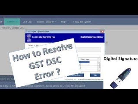 emsigner error in gst portal - Step by step solution process