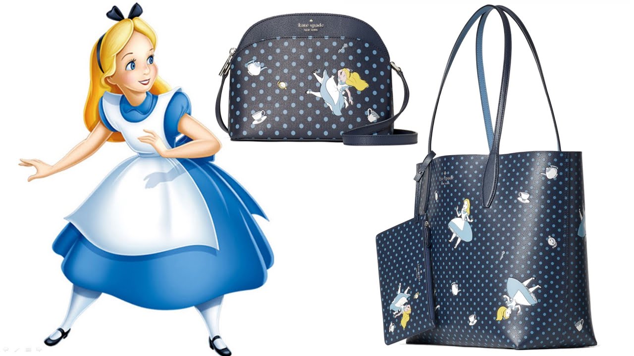 Kate Spade bag Disney alice in wonderland reversible tote, crossbody. -  YouTube