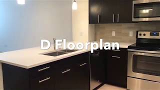 D Floor Plan, 1 bd / 1 ba