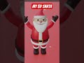 Learning Blender: My 3D Santa 🎅  Beginner-Friendly 3D Model.  #SantaClaus  #blender #shorts