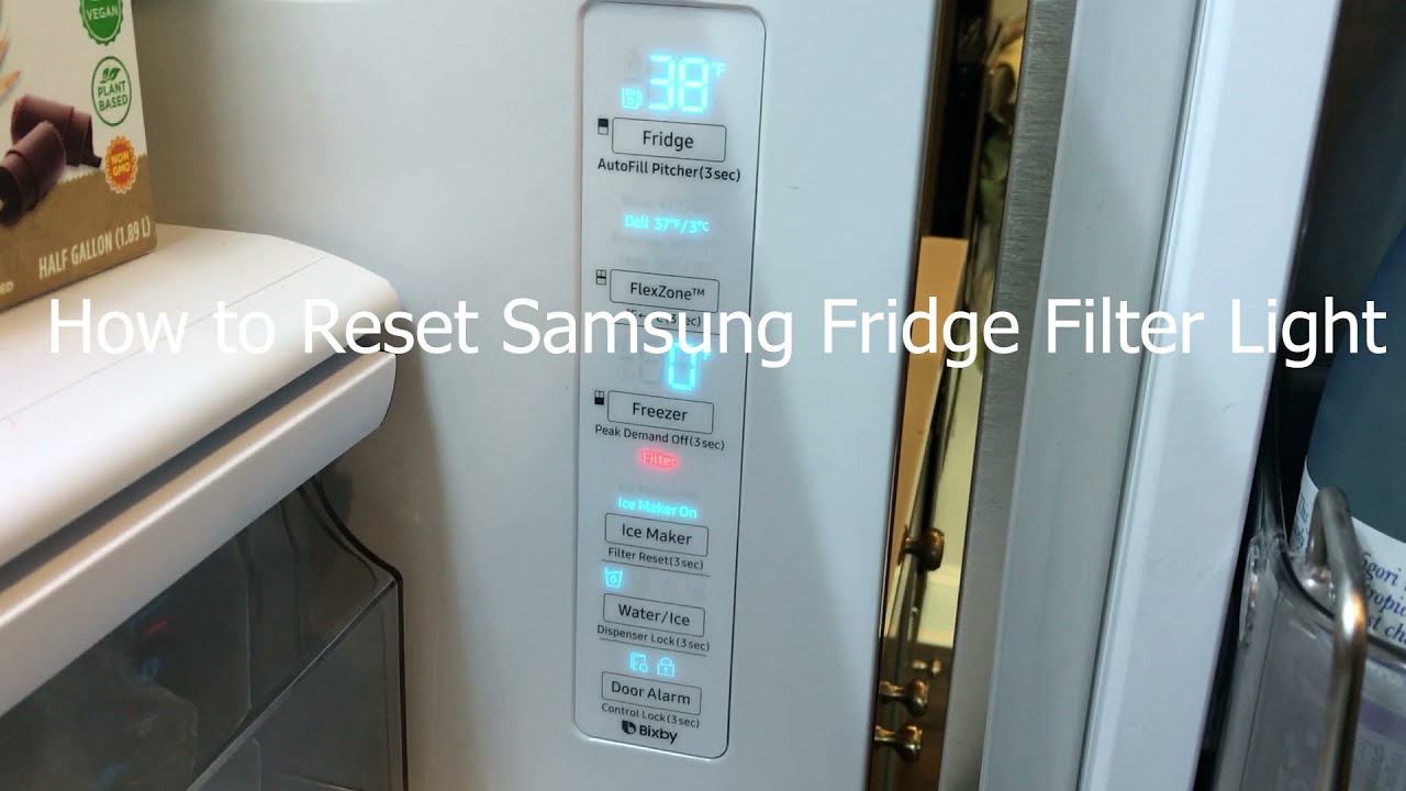 How to Reset Samsung Fridge Filter - YouTube