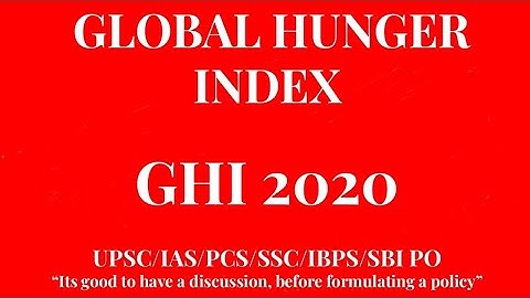 Global Hunger Index (GHI) 2020