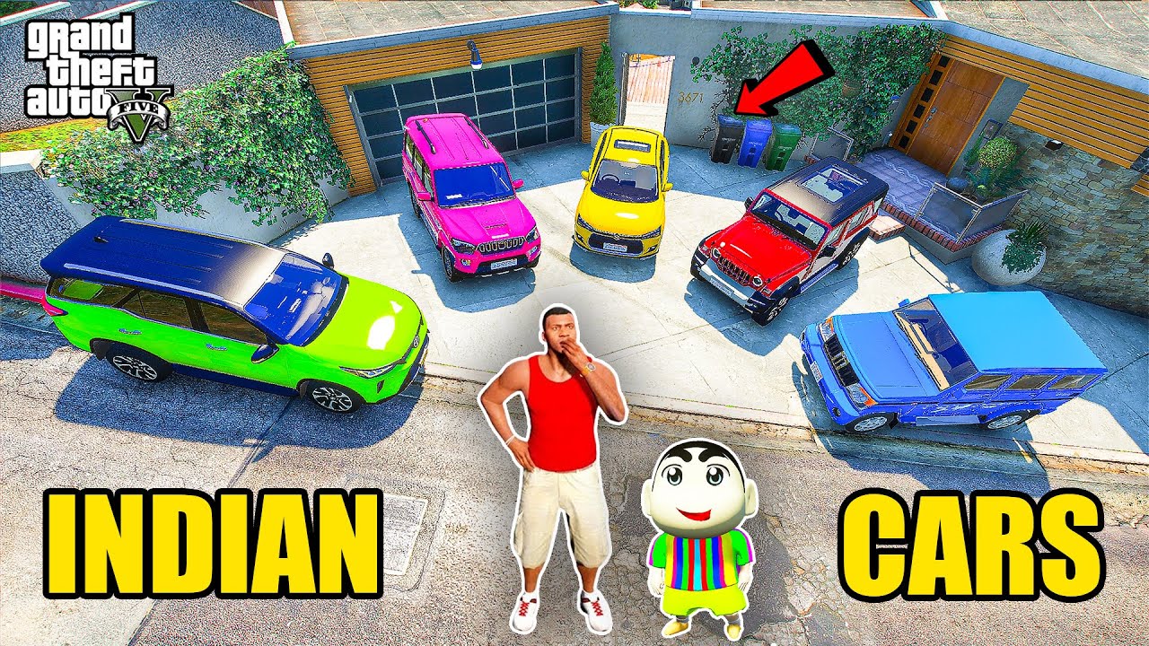 Franklin and ShinChan Stolen Indian Cars in GTA 5 | JNK  GAMER GTA V
