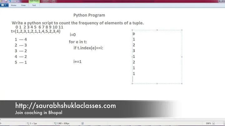 Python Program to Count frequency of elements of a tuple | MySirG.com