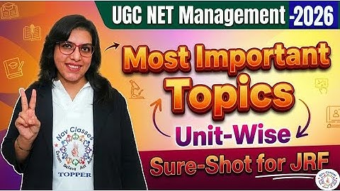 UGC NET Management Jan 2026 🔥 Most Important Topics from Each Unit | Sure-Shot JRF ⁨@Navclasses⁩