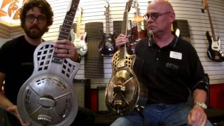 Fun with some resonator guitars. Mike Fey and Dan Kuse demo two Rep...