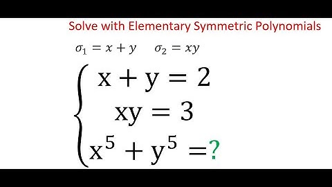 2nd degree Elementary Symmetric Polynomials(ESPs) helps solve this 5th power system of Equations