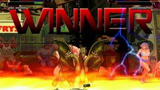 TheMattalocalypse Random Mugen Battle - 504 - Godzilla EX & King Ghidorah VS. Gagi & Destoroyah
