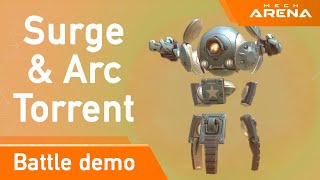 Surge and Arc Torrent first try, 5 stars 7 lvl all, 50.000+ coins spent | Mech Arena: Robot Showdown