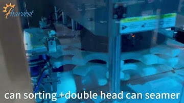 Double Head Can Seamer Machine with can sorting , Automatic Can Sealing Machine ,Can Feeding Machine