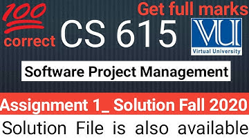 CS 615 Assignment 1 Solution || Fall 2020