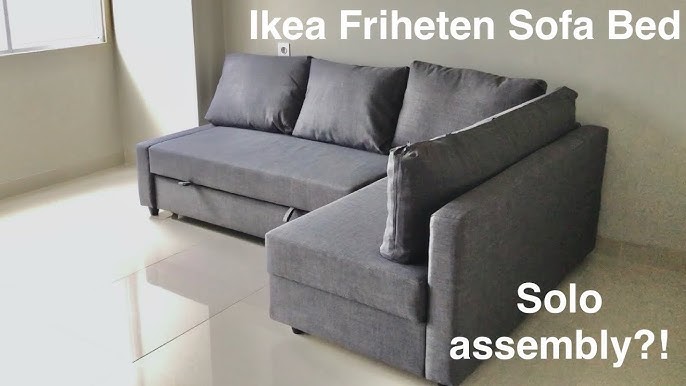 FRIHETEN sleeper sectional,3 seat w/storage, Skiftebo dark gray - IKEA