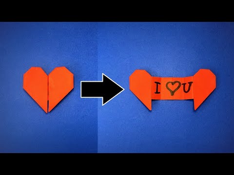 So erstellen Sie eine Herznachricht aus Papier | Origami Valentinstag Karte | Origami-Herz
