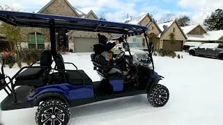 ICON i60L Golf Cart  Plows through Snow in Houston, TX