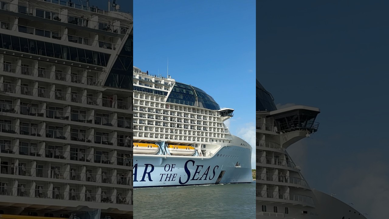 Star of the Seas sailing away from Port Canaveral! #shorts #staroftheseas #royalcaribbean