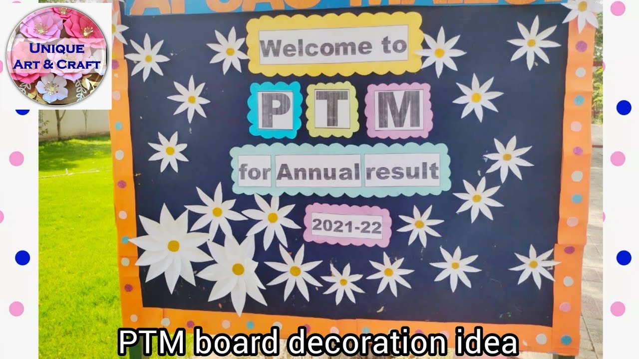 Board decoration idea for PTM || How to decorate board beautifully ...