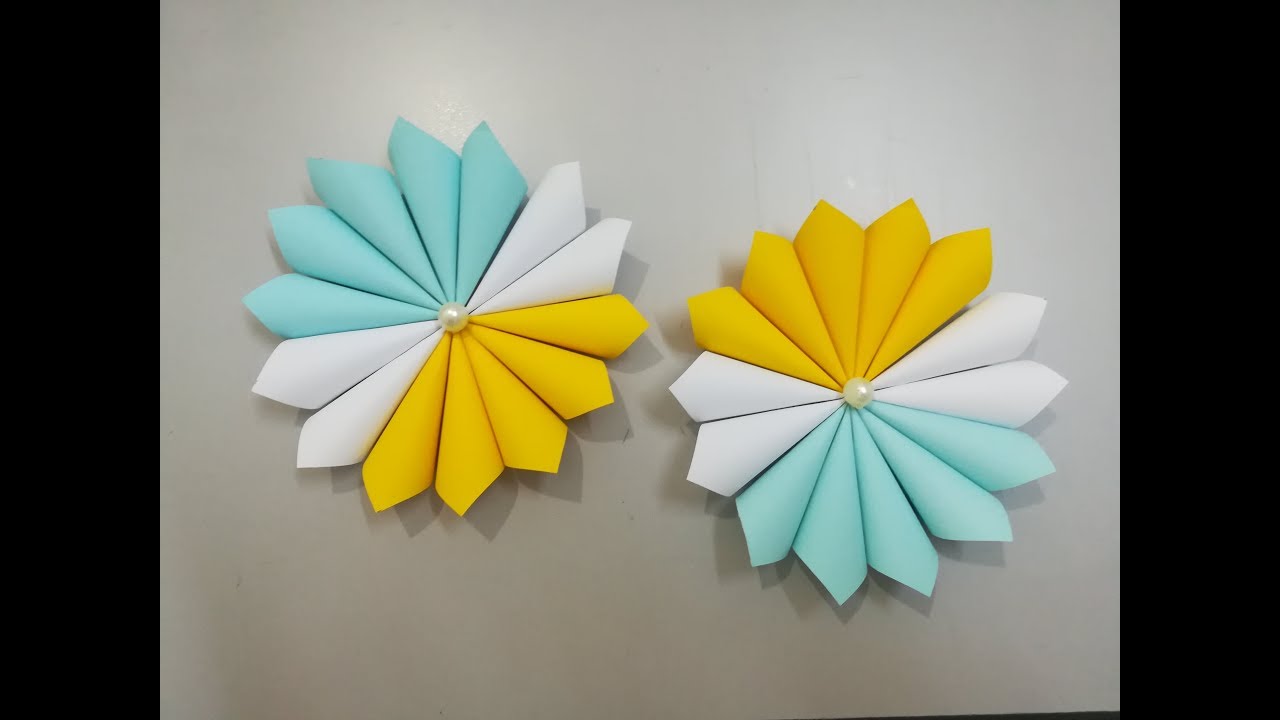 Easy Paper Flowers DIY Decorative Flowers Flower Making YouTube