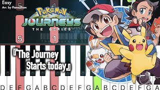 [Easy] The Journey Starts Today - Pokemon Journeys: The Series | Piano Tutorial with Finger Numbers