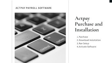Actpay Purchase and Install Procedure