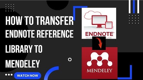 How to transfer Endnote Reference Library to Mendeley Library.#mendeley