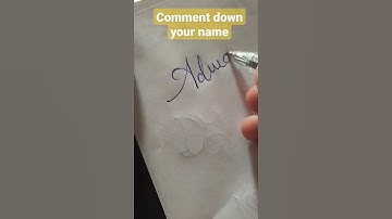 Cursive calligraphy name | U Calligrapher |#shorts