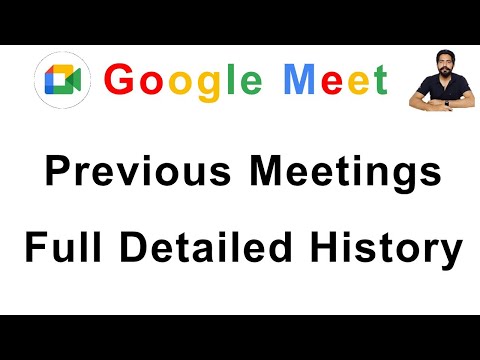 Video How to Check Previous Meetings Conducted History in... - youtube