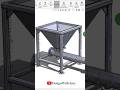 Feeding hopper conveyor  374 cad 3d designwithajay solidworks shorts trend viral conveyor