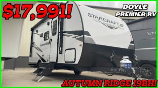 BEST VALUE for a Lightweight Couples Travel Trailer! 2024 Starcraft Autumn Ridge 19BH Tour