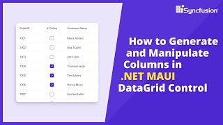 How to Generate and Manipulate Columns in .NET MAUI DataGrid