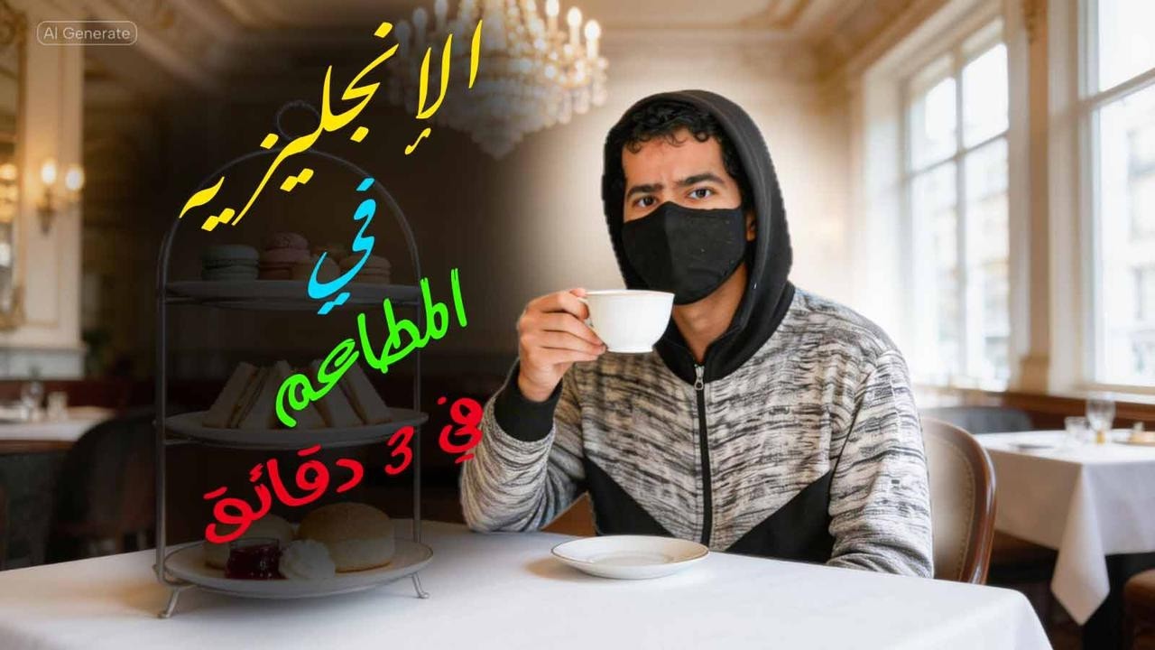 اكثر الكلمات الانجليزيه شيوعاً في المطاعم .