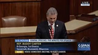 Rep. Carter Recognizes Doyle Kelley on the House Floor