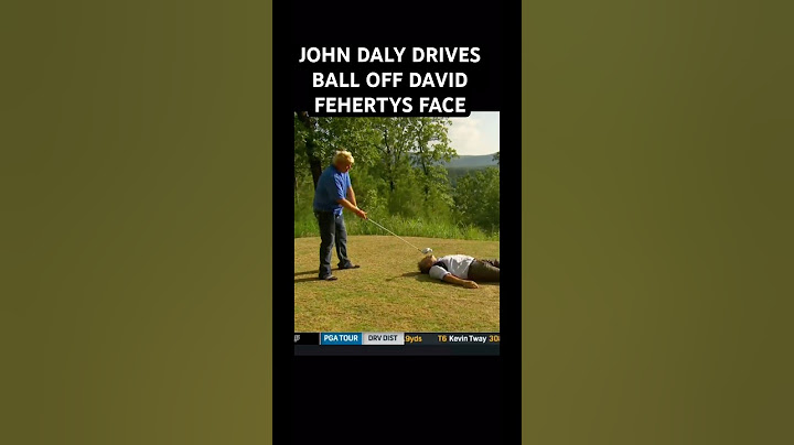 John Daly drives golf ball from David Feherty’s mouth