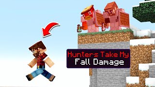 Minecraft Manhunt, but Hunters take my Fall Damage