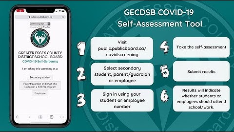 GECDSB COVID-19 Self Assessment Tool - How To