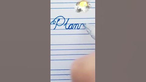 Learn To Write In Cursive Writing The Word Planets | How to Write