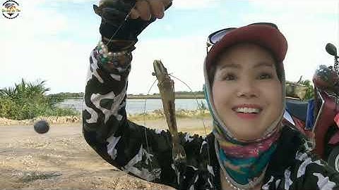 35.Câu tôm gò công có co tôm sú,đến địa điểm mới Chợ Gạo tuyệt đẹp, sạch sẽ, nhiều Tôm