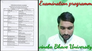 Vinoba Bhave University, Hajaribagh Programme For B.A/B.sc/B.com 4th semester Examination programme