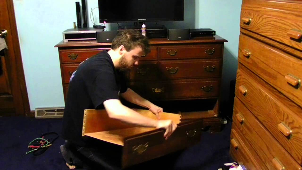 How To A Fix Antique Dresser Drawer Youtube