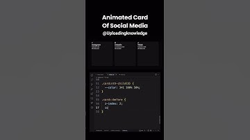 Animated Social Media Card #coding #webdesign #codingshorts #frontendcourse #cssanimation #csstricks