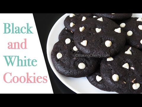 BLACK AND WHITE COOKIES | White Chocolate Chip Cookies | Recipe | Baking Cherry