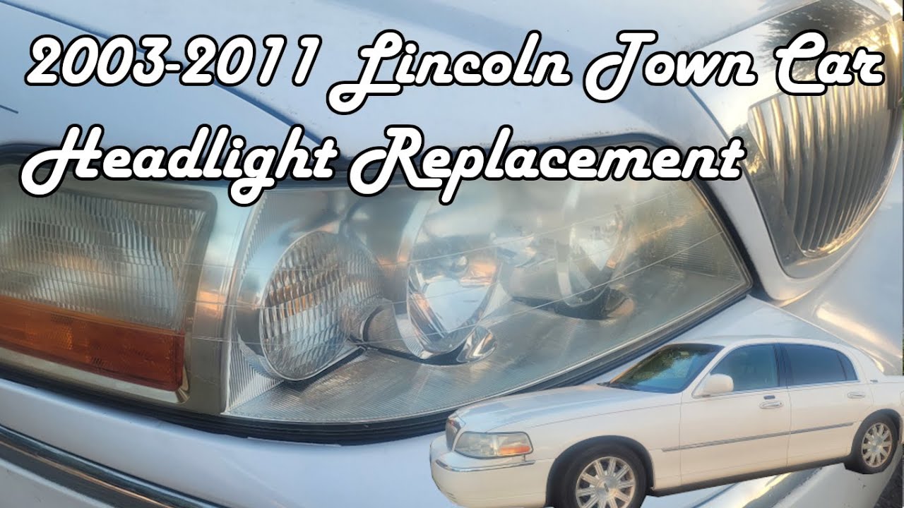 Lincoln Town Car 2003 2004 left driver headlight-1659