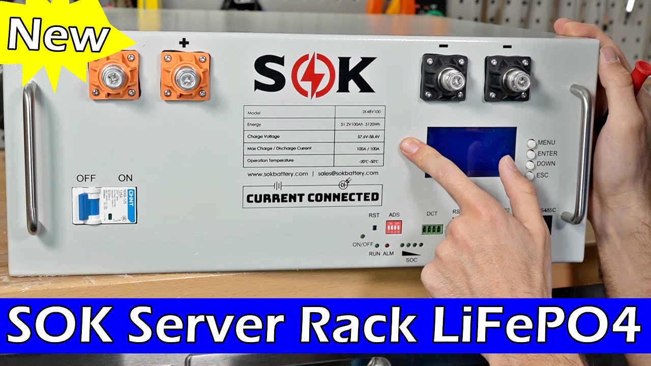 New: $1,739 48V SOK Server Rack LiFePO4 Offgrid Solar Battery