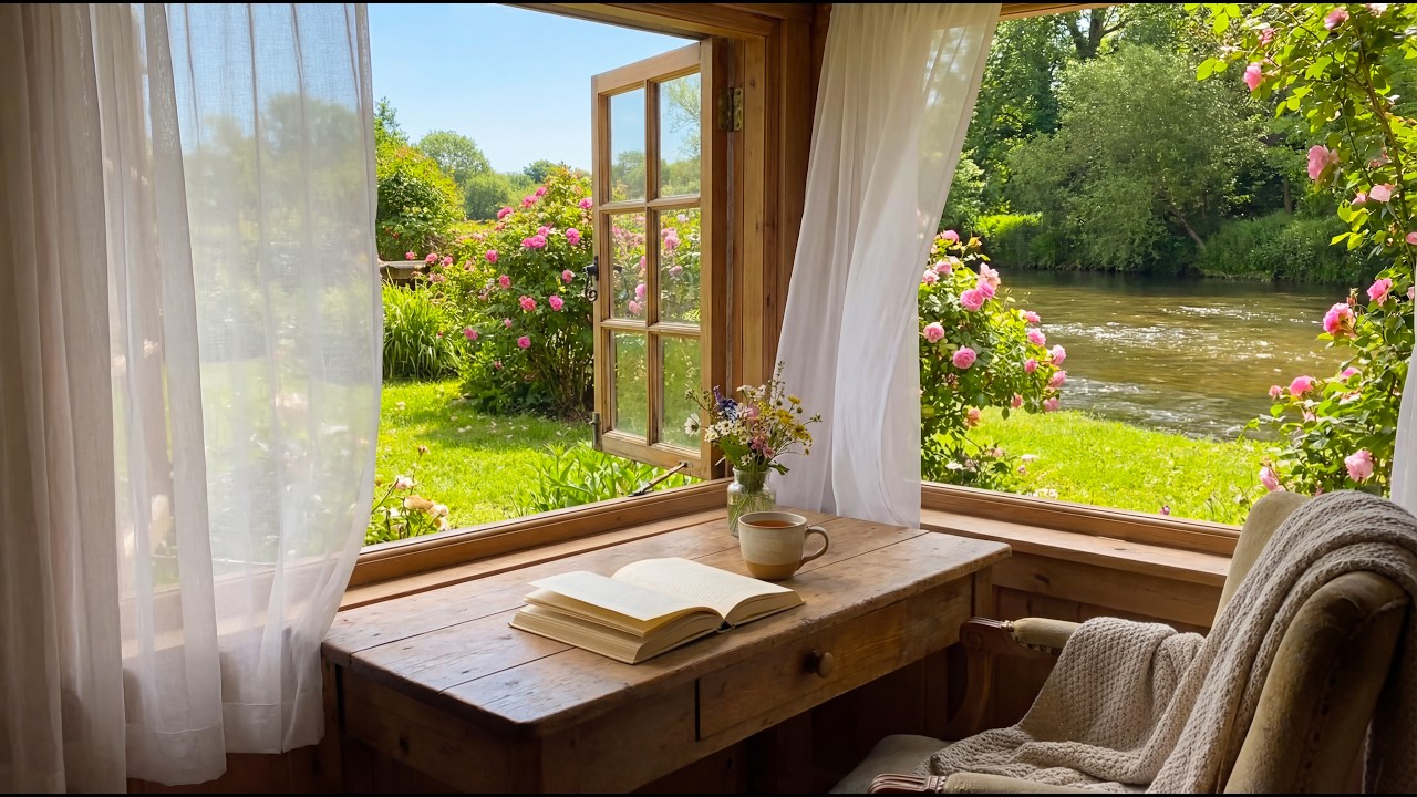fresh morning glow through the window ๐ฟ jazz relaxing music & birds for ...