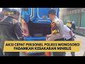 AKSI CEPAT PERSONEL POLRES WONOSOBO PADAMKAN KEBAKARAN MINIBUS