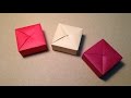 【折り紙（おりがみ）】　一枚折りの箱　ギフトボックスの折り方　作り方