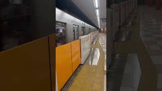 東京メトロ9000系9110F(日立IGBT-VVVF)が大岡山駅を発車するシーン(2024.1.19.18:35)