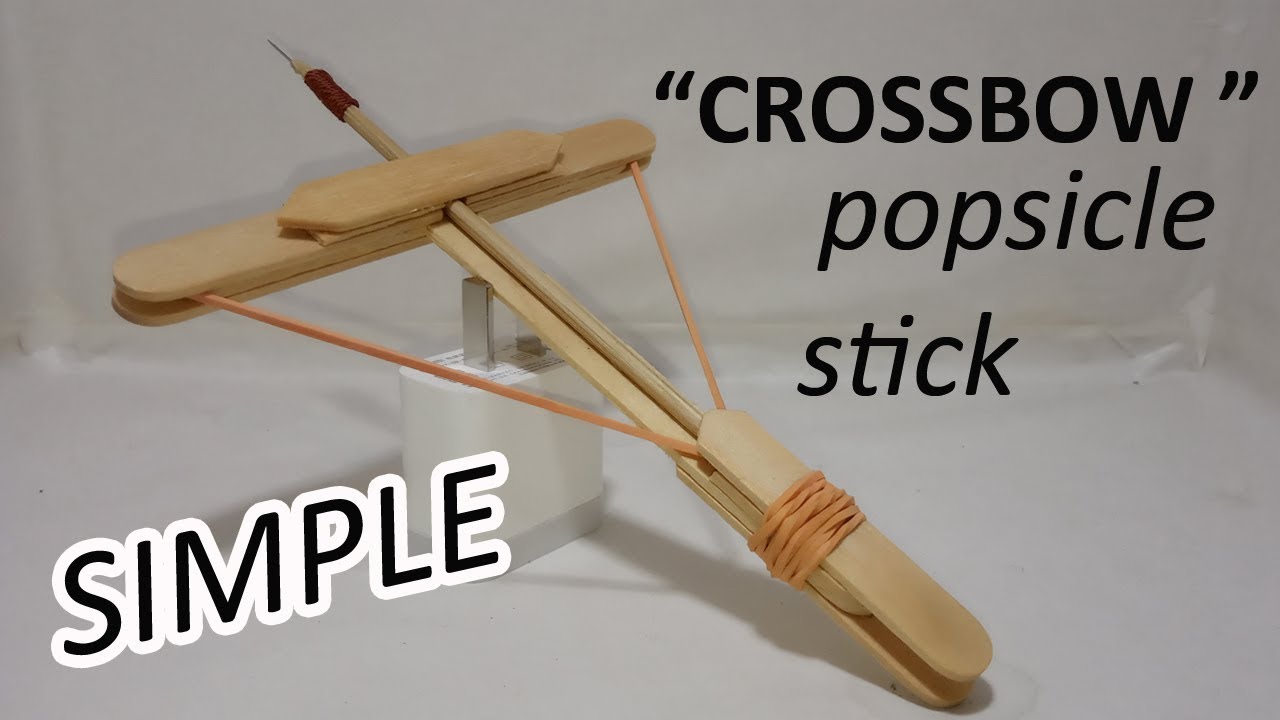 PANAH CROSSBOW SIMPEL DARI STIK ES KRIM STIK HANDCRAFT - You