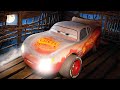 Abandoned dusty lightning mcqueen in an old forgotten garage pixar cars