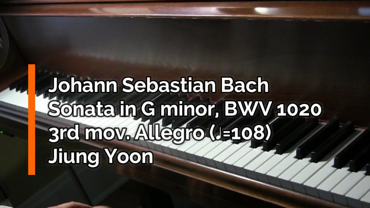 Piano Part J.S. Bach, Flute Sonata in G minor, BWV